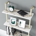 thumbnail image 3 of Paula 5-Tier Wall Mount Bookshelf, Gold, 3 of 9