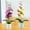 Dark Purple/Yellow, variant on Grandest Birch 2PCS Artificial Plant No-watering Realistic Weather-resistant Outdoor Indoor Potted Fake Orchid Flower for Balcony (gift 1PC)