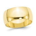 thumbnail image 1 of Mens 10K Yellow Gold Solid Polished 10mm Wedding Band Ring, 1 of 4