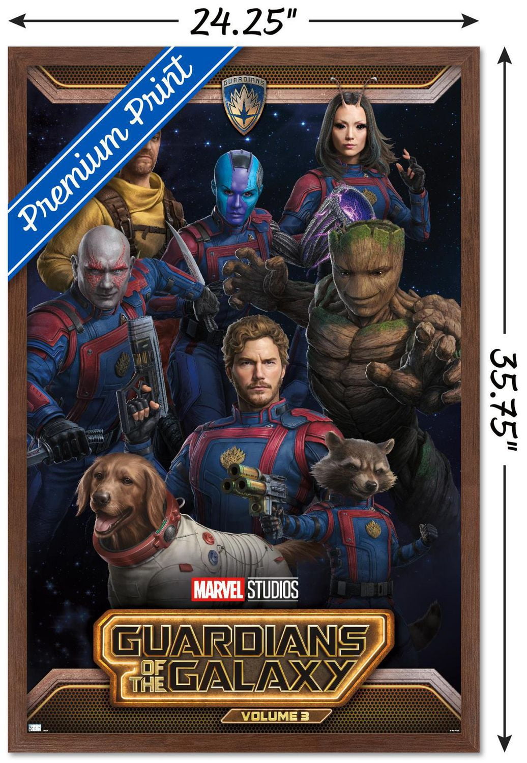 Marvel Guardians of the Galaxy Vol 3 - Group Wall Poster, 22.375" x 34"