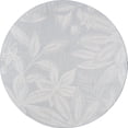 thumbnail image 3 of 8ft Round Water Resistant, Large Indoor Outdoor Rugs for Patios, Front Door Entry, Entryway, Deck, Porch, Balcony | Outside Area Rug for Patio | Gray, Floral | Size: 7'11'' Round, 3 of 6