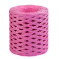thumbnail image 1 of rollo de cordón de papel reciclable, de textura transparente, tejido a mano, para envolver regalos de festival, color rojo rosa, 1 of 5