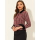 thumbnail image 2 of INSPIRE CHIC Chaqueta Blazer De Tweed Con Cuello De Vevelt Elegante Para Mujer rojo S, 2 of 6