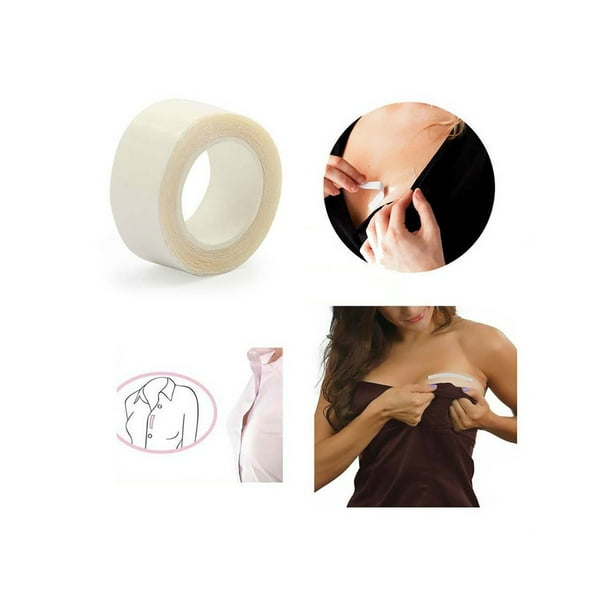 Lallcas Women Nubra Double Sided Body Tape Toupee Breast Wig Lingerie Dress Boob Strips Roll Walmart Com Walmart Com