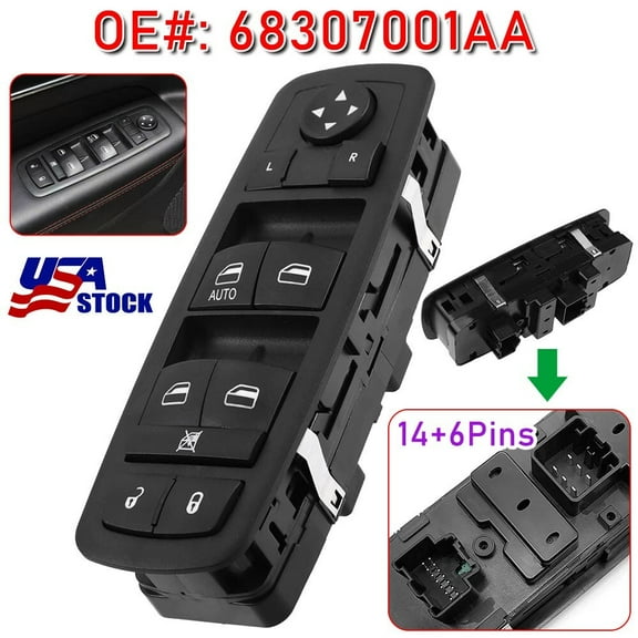 Front Window Switch Drivers Left Side 68307001AA for Dodge Journey 2017~2019 18
