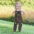 thumbnail image 3 of GERsome Jumpsuits for Toddler Girls 1-6 Years Kids Casual Sleeveless Jumpsuits Spaghetti Strap Romper Long Pants with Pockets（Size 2-3 Years/03#Colorful Black C), 3 of 6