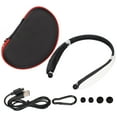 thumbnail image 1 of Retractable Earbuds Headset, Noise Cancelling Foldable Neckband  Headphone With Mic For Running For Driving White, 1 of 8