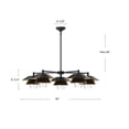 thumbnail image 2 of CH475138BGCL-Alora Lighting-Tetsu - 5 Light Chandelier-8.75 Inches Tall and 38 Inches Wide-Brushed Gold Finish, 2 of 7