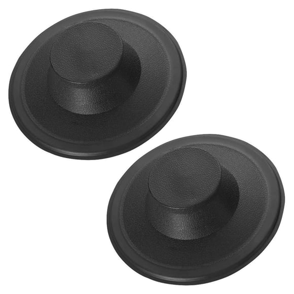 Tapón para fregadero de cocina Essential Values, paquete de 2 unidades, plástico negro