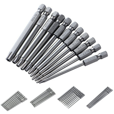 

Farfi 110/150mm Magnetic Tamper Proof Screwdriver Hex Torx Flat Head Driver Bits Set