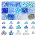 thumbnail image 1 of Mixed Styles Transparent Acrylic Beads Mixed Shapes Deep Sky Blue 5~20x6~12.5x1.5~10mm Hole: 1~2.5mm 539pcs/box, 1 of 6