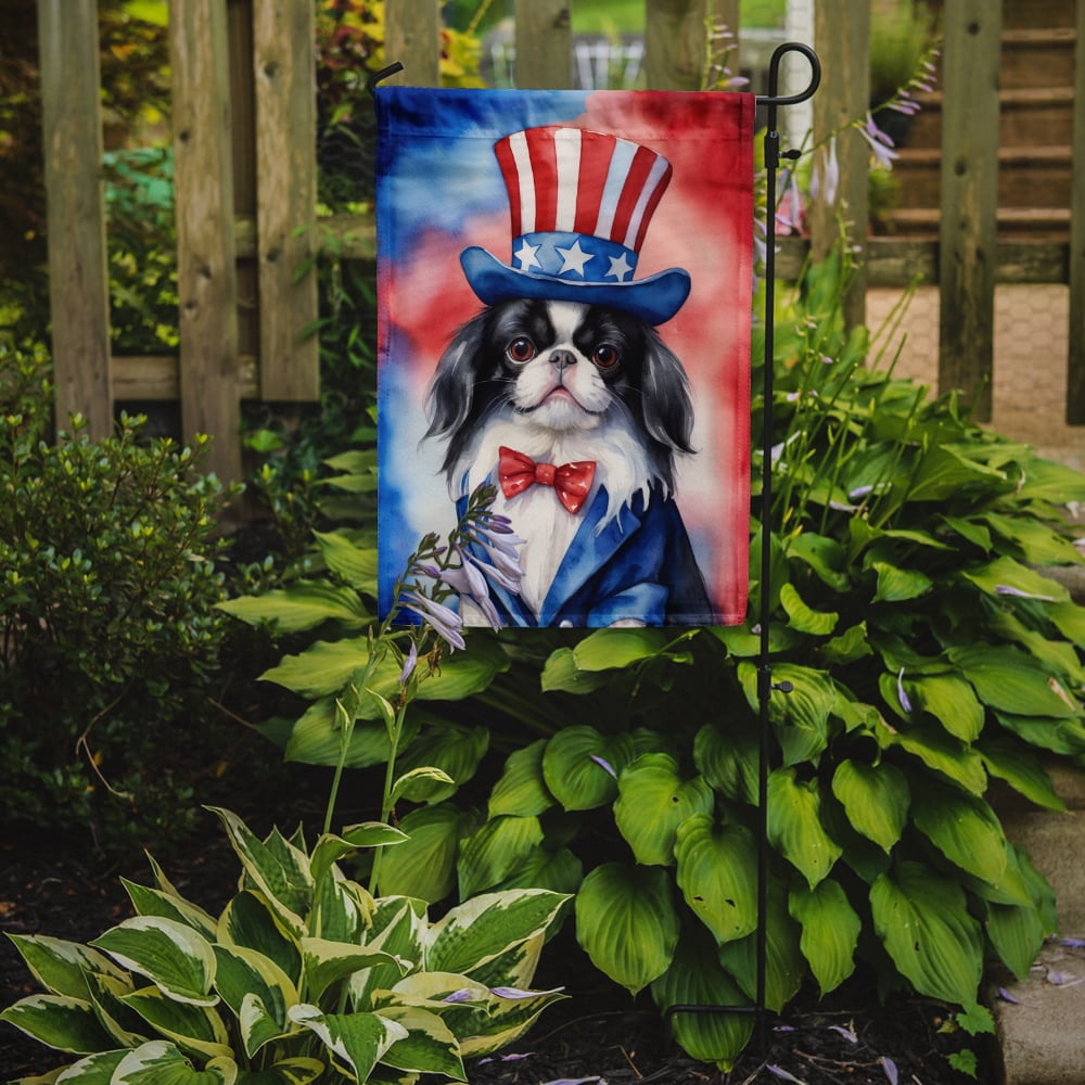 Japanese Chin Patriotic Garden Flag 11.25 in x 15.5 in
