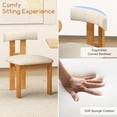 thumbnail image 5 of Gymax Dining Chair Set of 4 Upholstered Kitchen Chair w/ Padded Seat & Curved Backrest, 5 of 9
