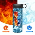 thumbnail image 6 of Yiaed Blue Tie Dye Print Water Bottle with Straw Lid, Stainless Steel Double Wall Insulated Water Bottle | Leak-Proof and Spill-Proof Water Bottle, 6 of 8