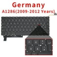 thumbnail image 1 of New A1286 For Macbook Pro 15" Replacement Keyboard US UK Russian French Spain Arabic Version 2009 2010 2011 2012 Year GR, 1 of 6