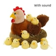 thumbnail image 3 of Pannow 13.8inch Chicken Mommy Farm Hen Plush with Henhouse Plushie with 10 Little Baby Chicks Toys Gifts Surprise for Kids Birthday Party, 3 of 23