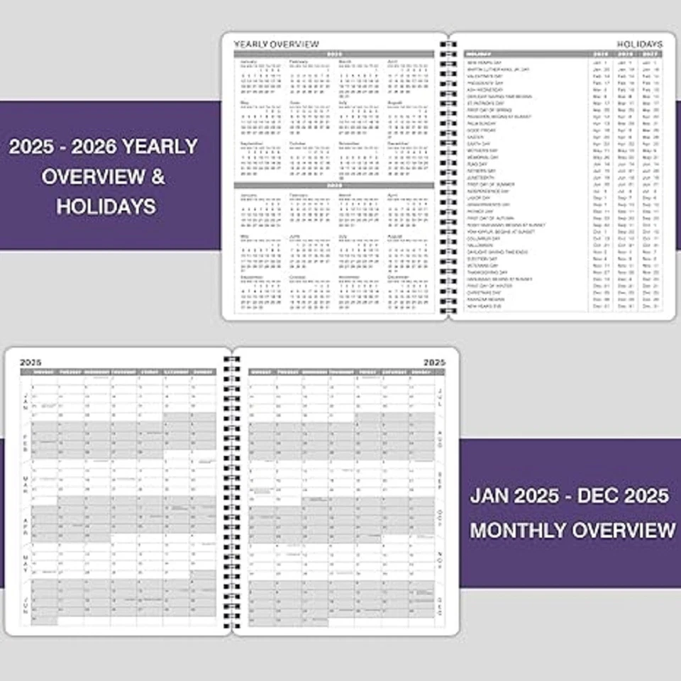2025 Weekly Appointment Book/Planner-Daily Hourly Planner 2025,Jan 2025-Dec 2026