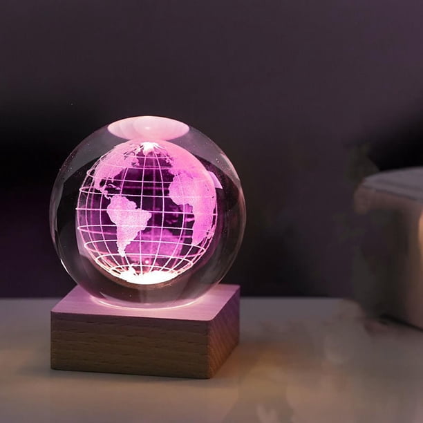 Ganfancp Pequeño Regalo Luz de Noche Cumpleaños Compañeras Chicas Novias Enviar Bola de Cristal Chicos Recuerdos Rebajas Hoy Liquidación 1*Bola de Cristal, 1*Base Luminosa, 1*Bolsa de Regalo, 1*Caja
