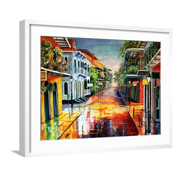 Art.com French Quarter Summer Day Art Print by Diane Millsap, White Frame Wall Art, 29" x 23"