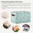 thumbnail image 6 of FREEAMG Vintage Floral with Small White Flowers Storage Basket, Durable Canvas Organizer With Handles Large Collapsible Storage Bins Boxes for Home Office - 2 Pack, 6 of 7