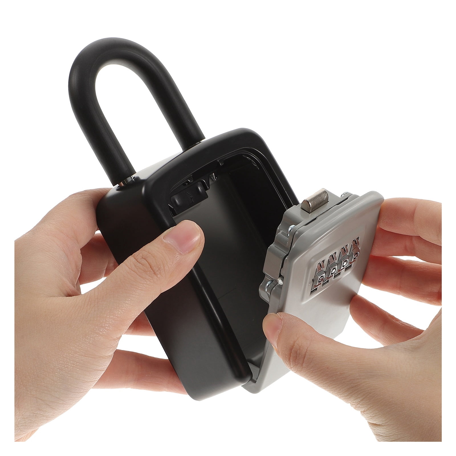 Key Safe Box Outdoor , Lock Key Safe Storage Package Outdoor Wall Mount Cell Locker Money Portable House Code Hider Fireproof Metal Office Mounted