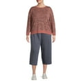 Terra & Sky Women's Plus Size PullOn Knit Capris