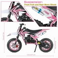 thumbnail image 3 of Seipouy 49cc Kids Dirt Bike, Dirt Bike for Kids, Mini Bike with 2-Stoke, Gas Power Motocross, Off Road Mini Motorcycle, Pocket Motorbike with Front Rear Disc Brakes, Racing Max Speed 30KM/H, 3 of 10