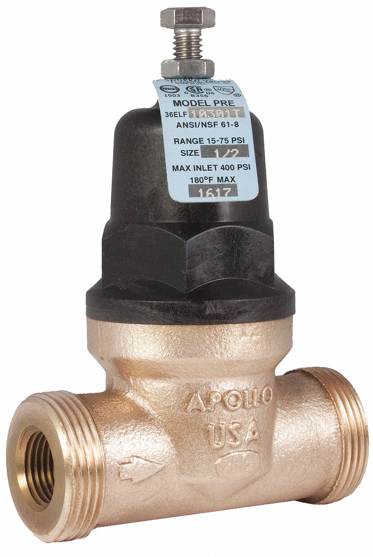 Apollo Water Pressure Reducing Valve,1/2 In. 36ELF10301T