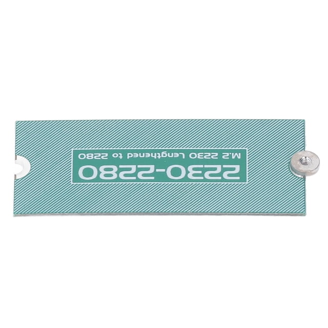 soporte adaptador de extensión de longitud m2 m2 ngff nvme placa de tarjeta de soporte de extensión ssd m2 tarjeta de transferencia extendida para 2230 a 2280 placa PCB verde rectangular vista cenital con texto impreso "2230-2280", orificio y tornillo para fijación; adaptador M.2 para extender SSD NVMe 2230 a 2280, a menudo usado para probar o montar discos M.2 en bancos de trabajo.