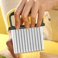 thumbnail image 1 of CTIRCHIU 1Pc Stainless Steel Potato Slicer Wave Type Chips Cutter for Kitchen Use with Yellow Handle, 1 of 8