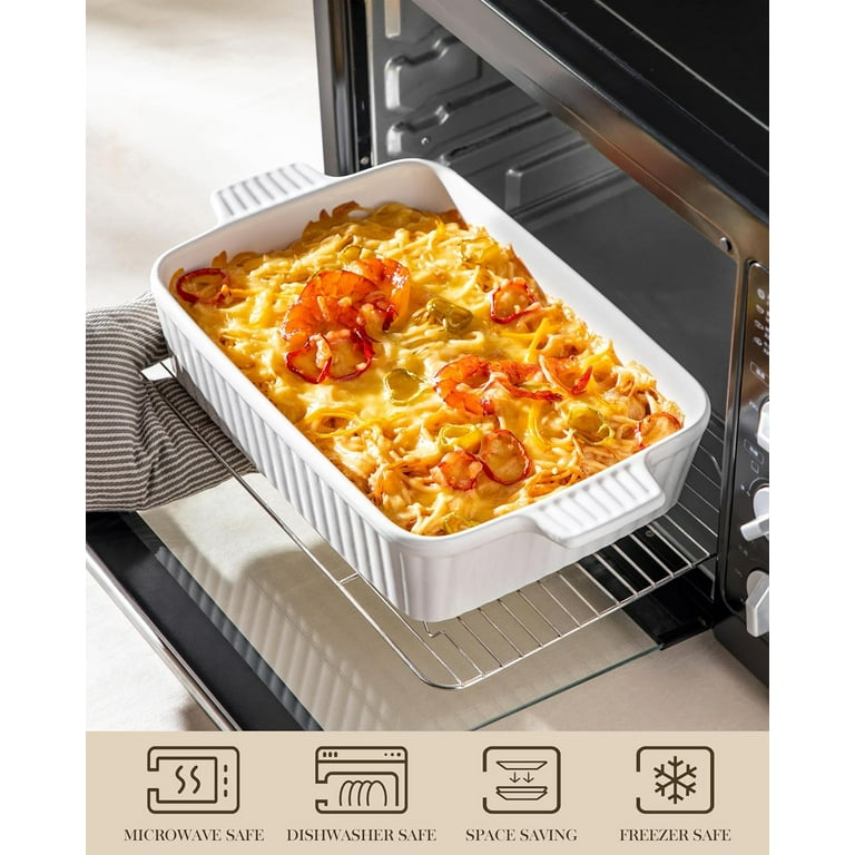 4.4 QT Baking Dish, 9x13 Large Casserole Dish for Oven, Ceramic
