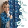 thumbnail image 3 of Blackout Kids Curtains,Blue Christmas Snowflake Pattern Childrens Insulated Curtains Set Of 2,Bedroom Essentials,Toddler Room Decor 42"x63", 3 of 5