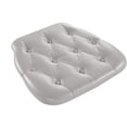 thumbnail image 3 of Maklaine Contemporary Hard Tufted Vinyl Chiavari Chair Cushion in Silver, 3 of 3