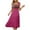 Hot Pink Dress, variant on Htigea Summer Midi Dress for Women Casual Boho Sleeveless Tie Shoulder Beach Sundress Tiered Ruffle Dresses Beige,L