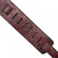 thumbnail image 7 of Leathers Deluxe Soft Leather Guitar Strap, Super Soft Suede Backing, 2.59" inches Wide, Adjustable length from 43.5" to 62.99" inches, Vintage Brown, 7 of 7