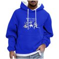 thumbnail image 2 of WXLWZYWL Men's Fall Hoodies Comfy Printed Sweatshirt Tops Long Sleeve Trendy Oversized Pullover Hoodies, 2 of 5