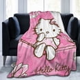 thumbnail image 6 of Hello Kitty Throw Blanket, Cozy Flannel Blankets For Boys Girls, Super Soft Warm Blanket For Couch Sofa Bed, 6 of 9
