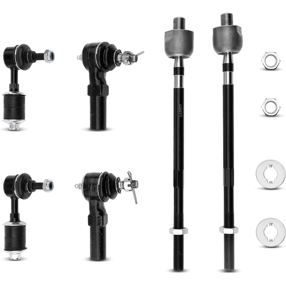 A-Premium 6Pcs Front Suspension Kit Inner Outer Tie Rod End Sway Bar Link Compatible with Nissan Maxima 1995-1999 Infiniti I30 1996-1999