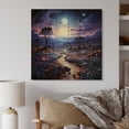 thumbnail image 2 of Designart "Oasis in the Desert Twilight II" Landscapes Print on Natural Pine Wood, 2 of 5