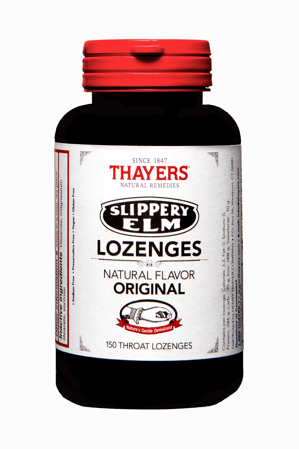 Thayers Slippery Elm Lozenges Original 150 mg 150 Lozenges