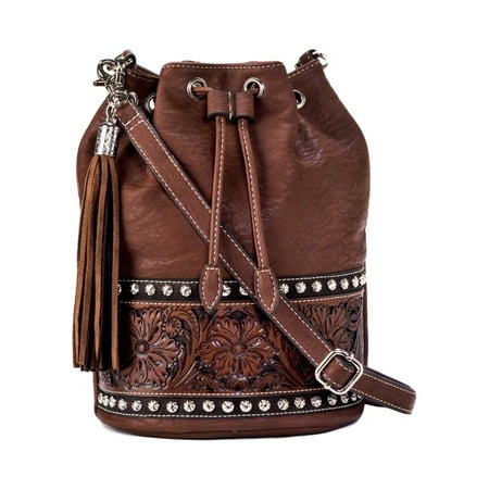 - Blazin Roxx Western Handbag Womens Bucket May Brown N7534302
