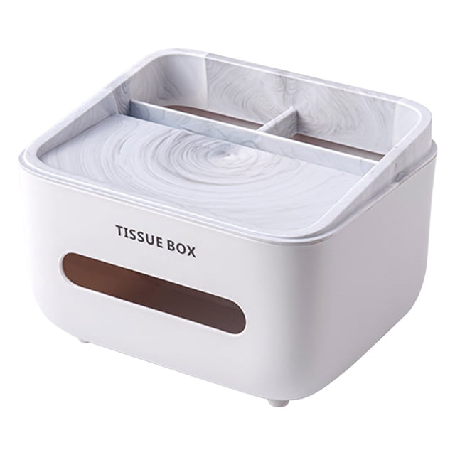Tissue Box Organizer for Living Room, Remote Control Storage Container, Desk Paper Towel Holder, Easy Clean Home Decor Organizing Box
