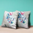 thumbnail image 4 of Amrita Sen Waterflower Indoor/Outdoor Pillow with Removable Cover in Pink Blue White18x18, 4 of 5