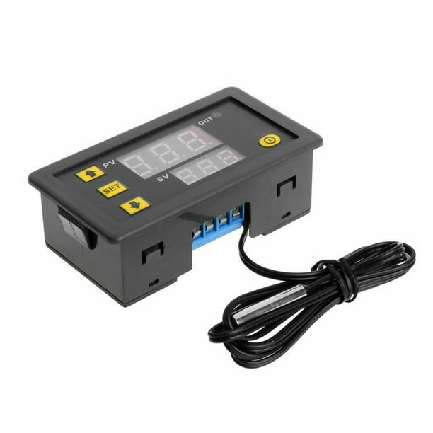 Injueey W3230 Termostato digital LED Control de temperatura DC 12V AC 110V 220V 20A Mini Pantalla LED Termostato Sonda impermeable Electrodomésticos CA110-220V