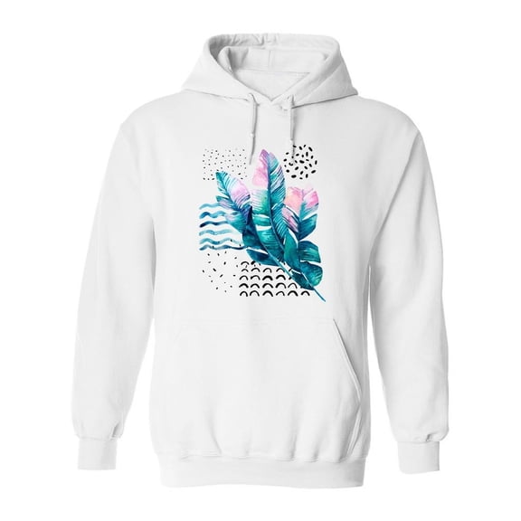 Aesthetic Feathers Design Hoodie Men -Image by Shutterstock, Male x-Large