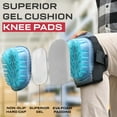 thumbnail image 2 of Safe Handler Professional Knee Pads with Superior Gel Cushion, Non-Marring, Blue, Heavy Duty Knee Protector, 2 of 7
