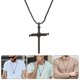 thumbnail image 3 of 1 colgante de cuello en forma de cruz para hombre, gargantilla de hip hop moderna, joyería elegante para el cuello., 3 of 7
