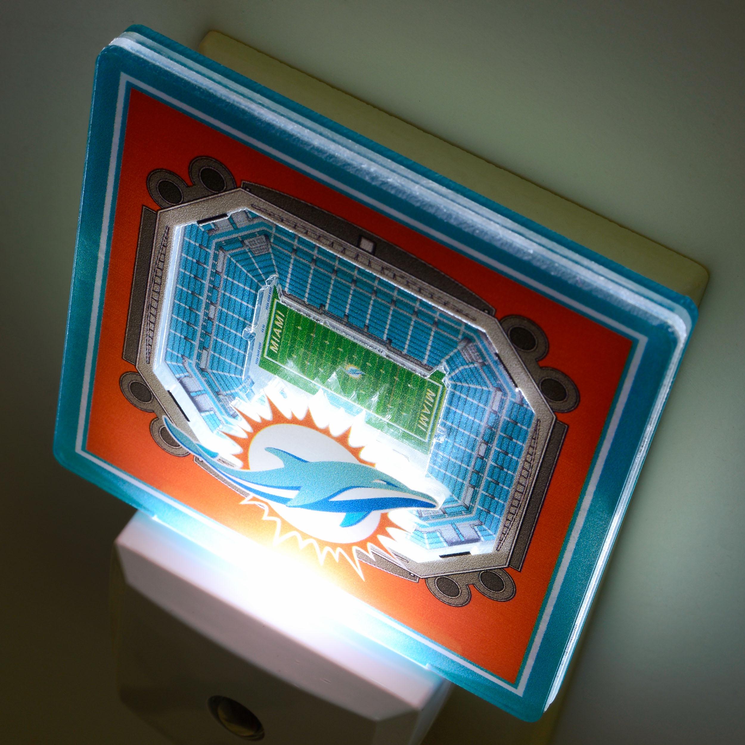YouTheFan NFL Miami Dolphins StadiumView Nite Light