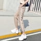 thumbnail image 1 of Pantalones Haren de verano de estilo coreano para mujer, pantalones deportivos casuales para estudiantes que adelgazan, pantalones holgados hasta el tobillo para mujer, 1 of 5