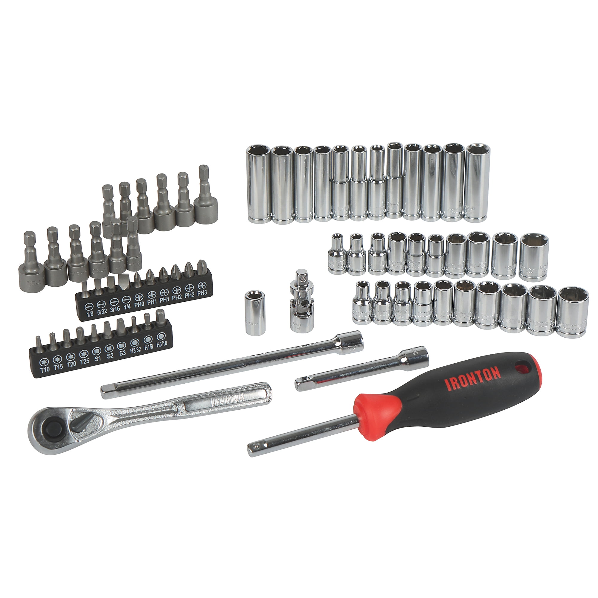Ironton 70-Pc. SAE/Metric Socket Set